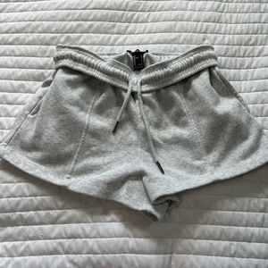 Girls light grey sweat shorts